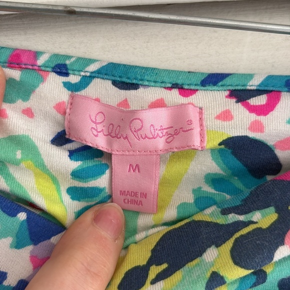 Lilly Pulitzer Blue and Pink Strapless Sundress - Picture 3 of 6